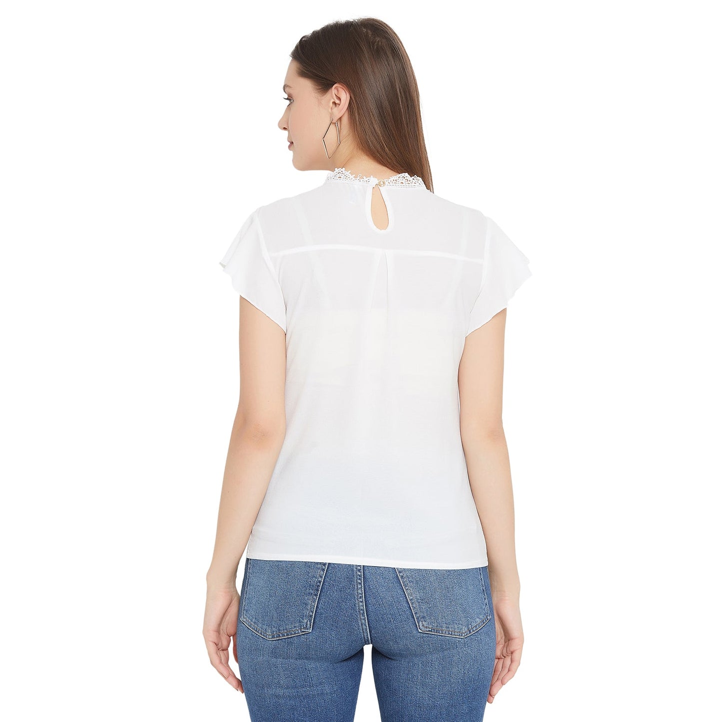 Women's Embellished Self Design Round Neck