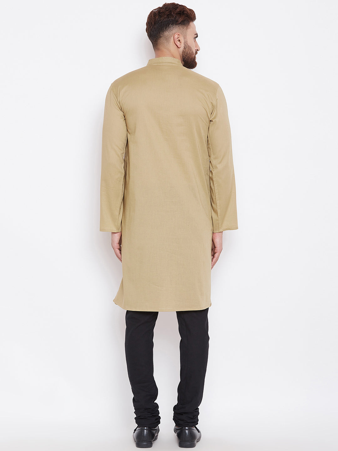 Men's Beige Cotton Kurta