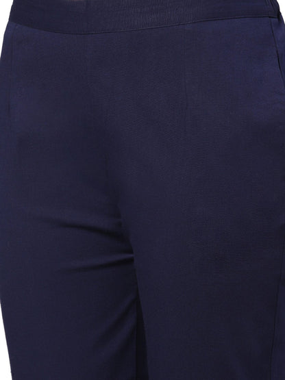 Women's Solid Na Rayon Flex Na Trouser