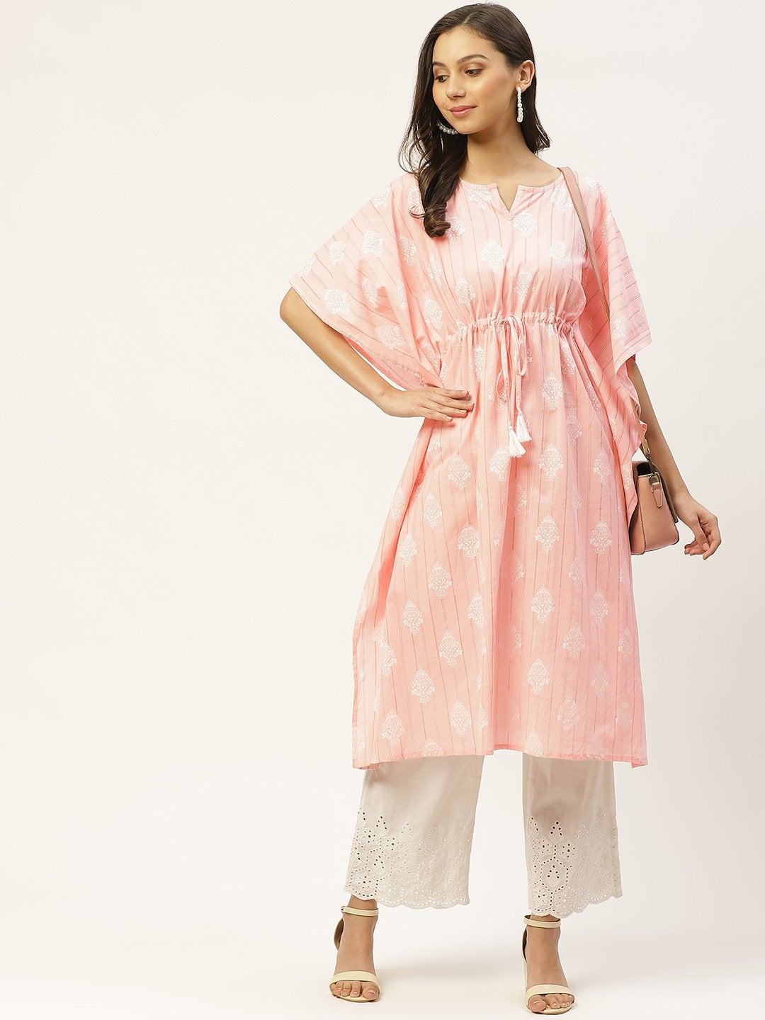Women's Cotton Pink Kaftan