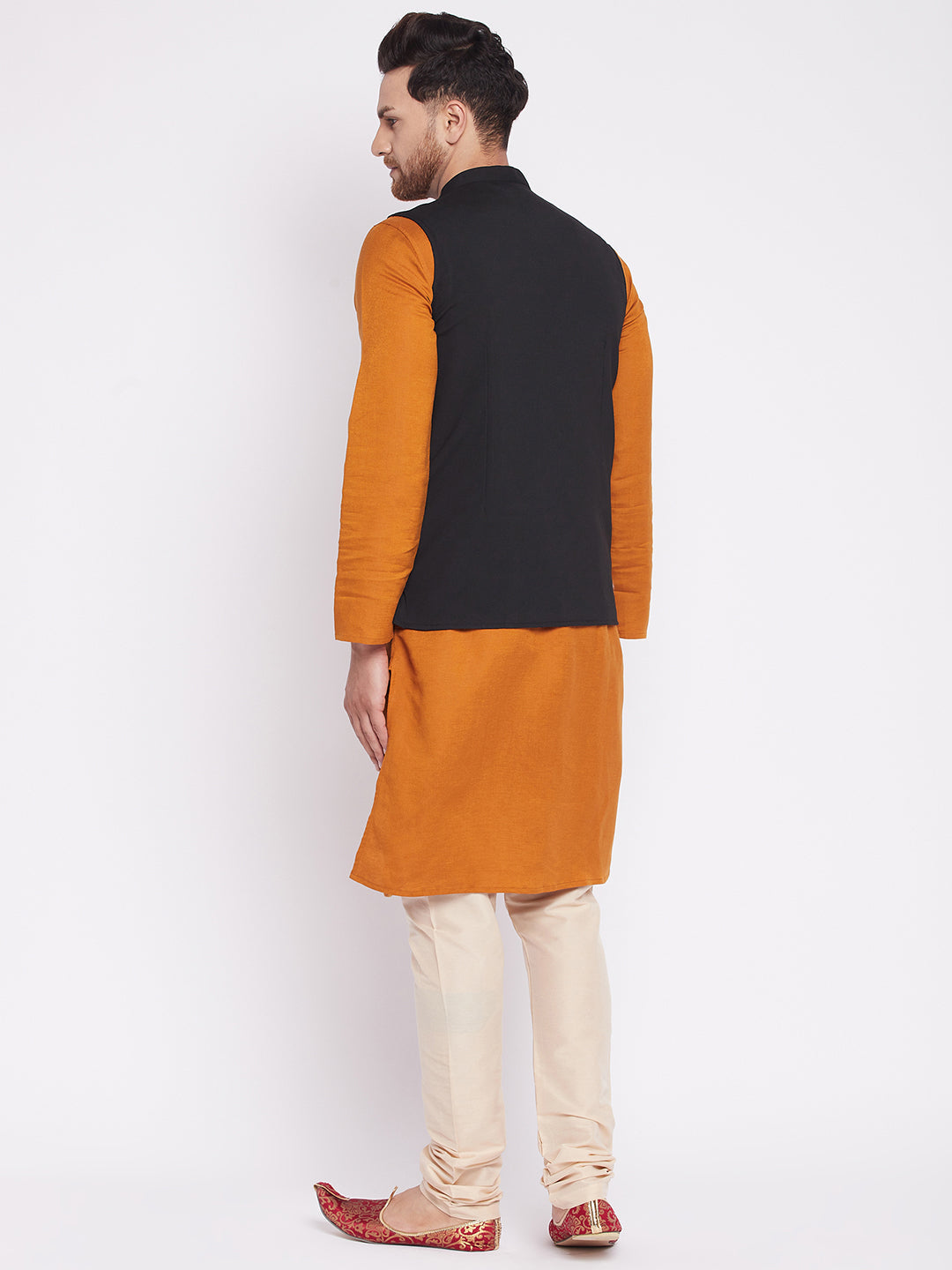 Men's Nehru Jacket With Embroided Insignia Of Lord Ganesh