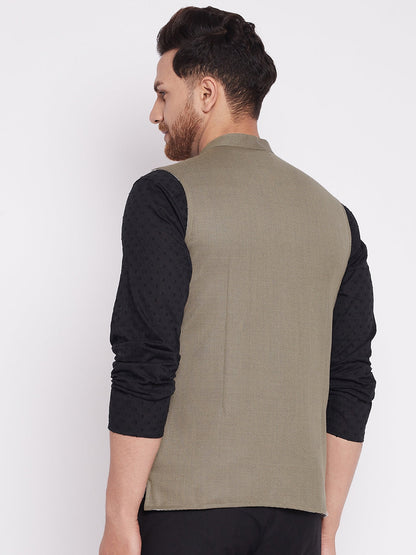 Men's Nehru Jacket With Welt Pocket