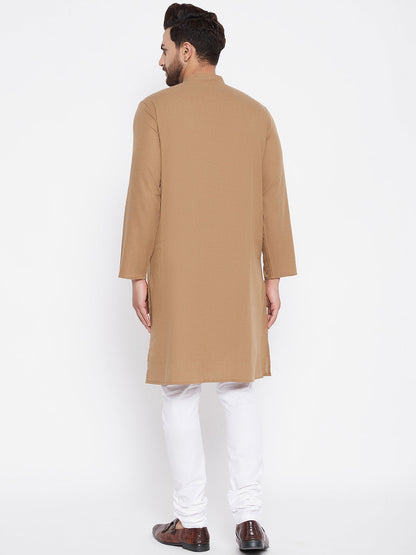 Men's Cotton Beige Kurta