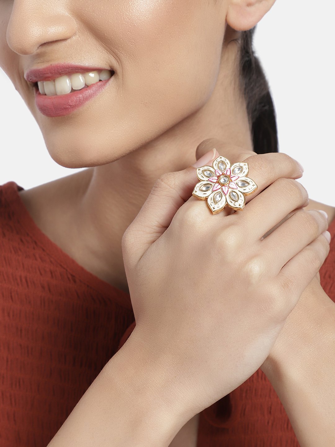 Women's Tradtional Meenakari finger ring