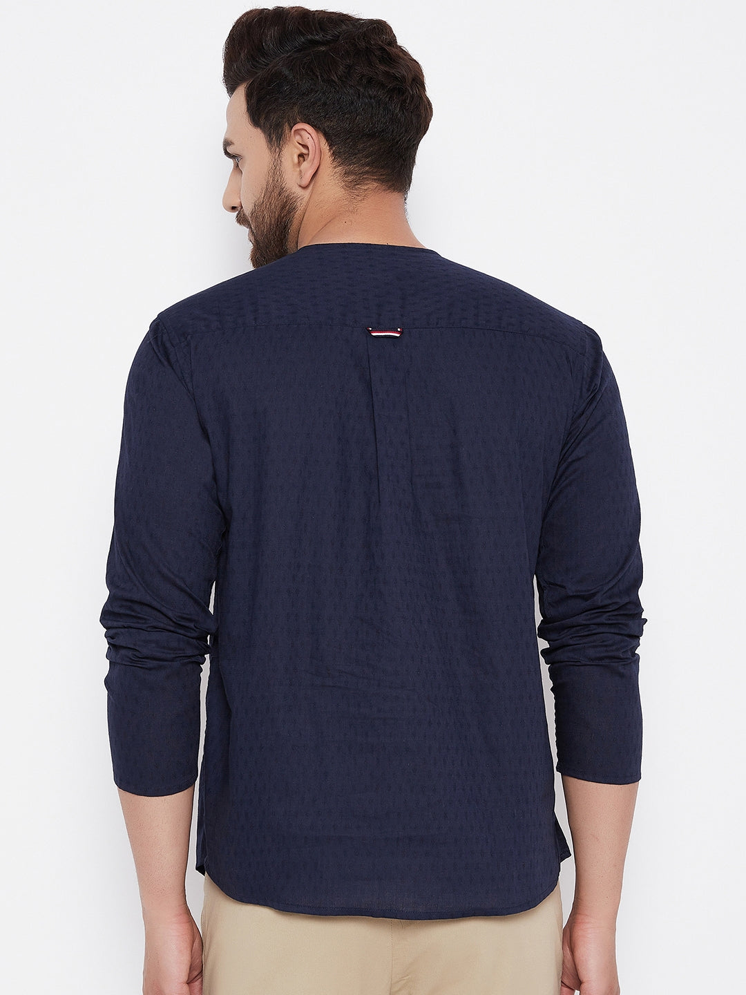 Men's Solid Cotton Short Kurta