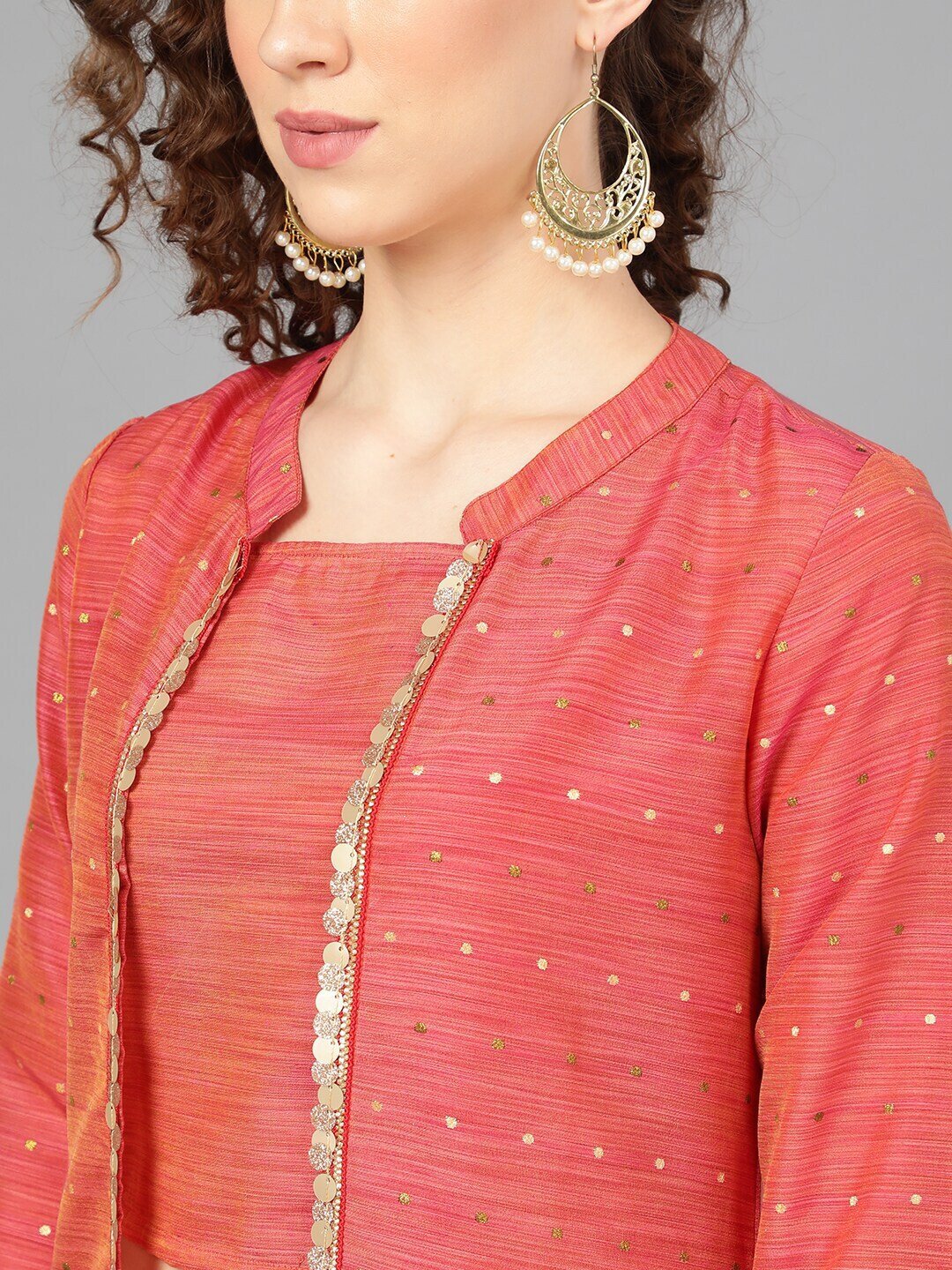 Women's Self Design Top with Palazzos