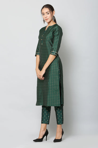 Women's Kurta And Pant With Dupatta Set