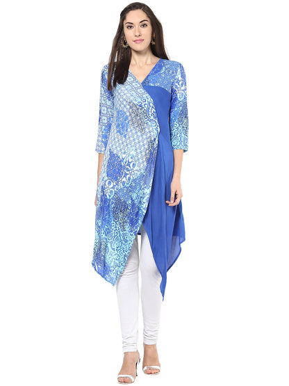 Women's Yellow And Black Jacket Style Anarkali Kurti