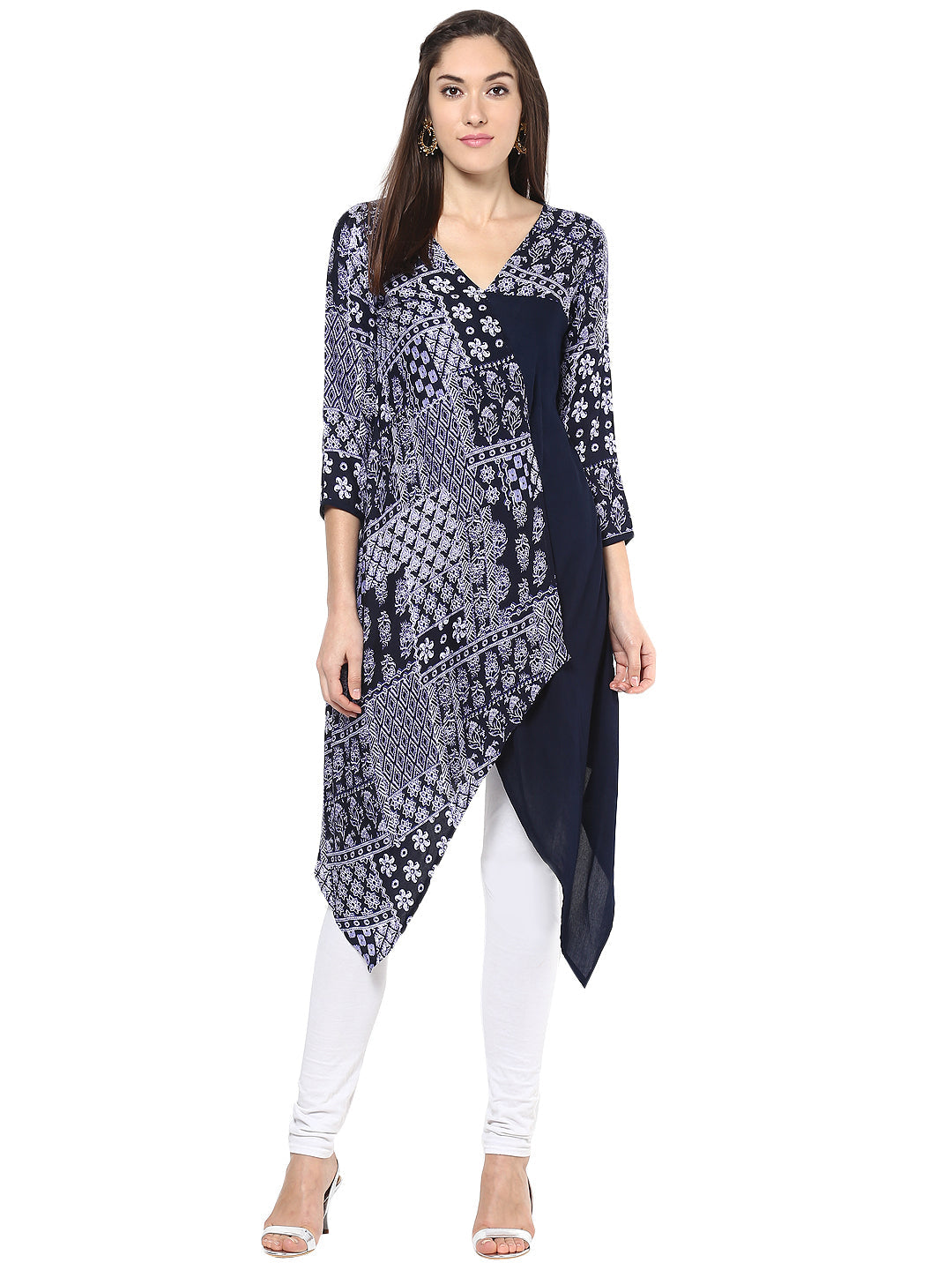 Women's Ice Blue Flap Style Kurti