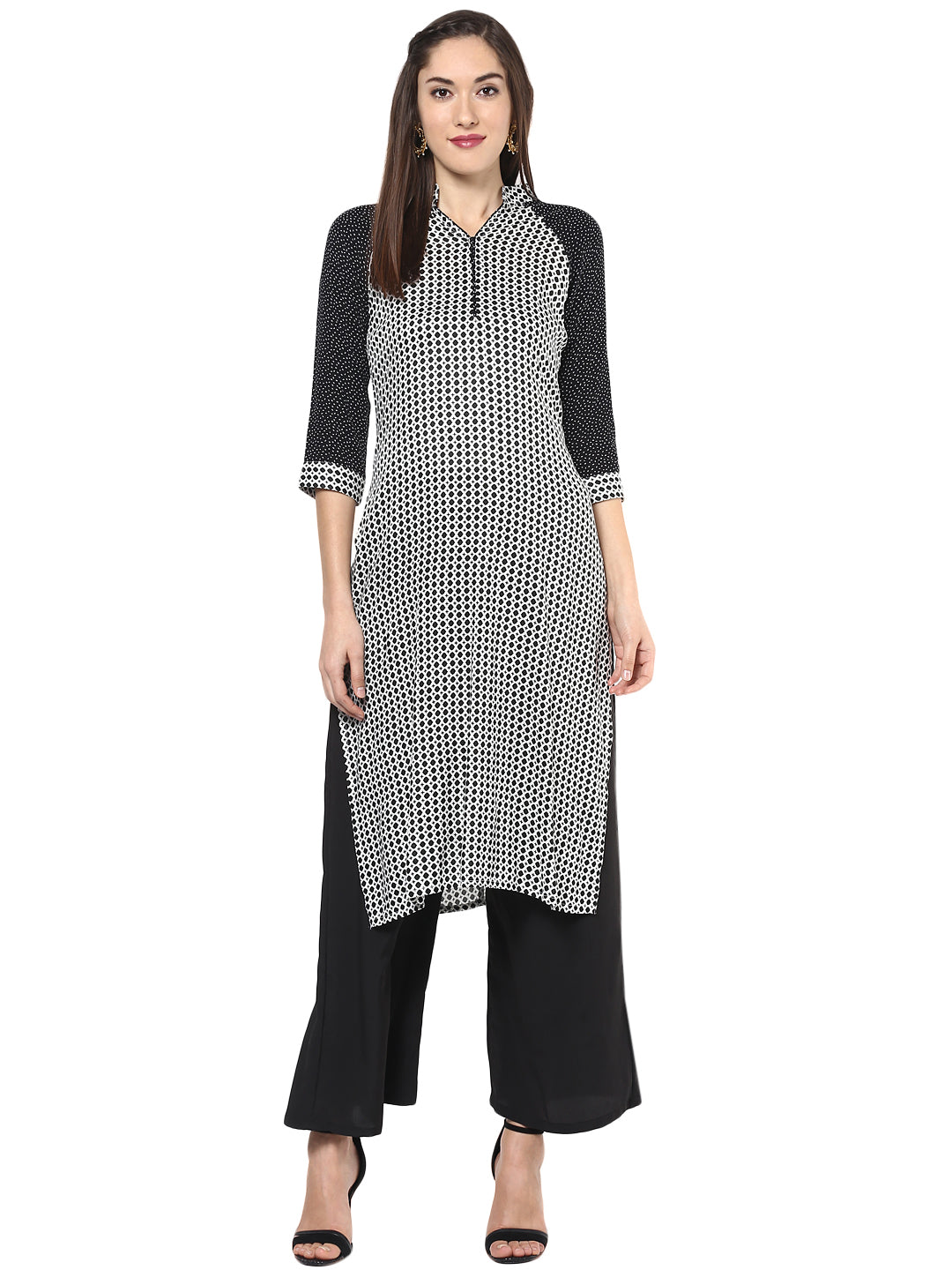 Women's Navy Blue Flap Style Kurti