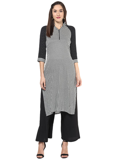 Women's Navy Blue Flap Style Kurti