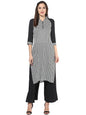Women's Navy Blue Flap Style Kurti