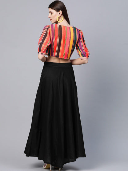 Women's Printed Top with Skirt