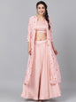 Women's Solid Top with Skirt & Jacket