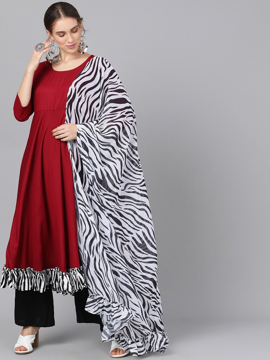 Women's  Zebra Printed Dupatta