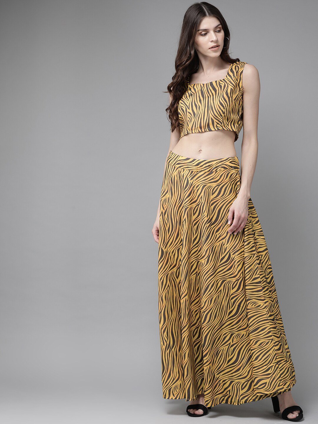 Women's Printed Top with Skirt
