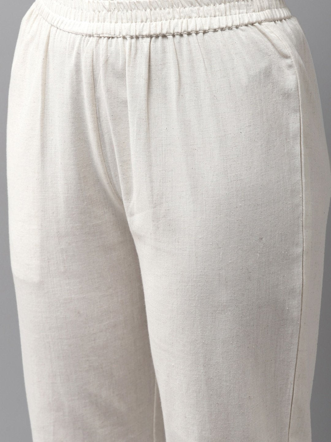 Women's Offwhite Solid Kurta Set