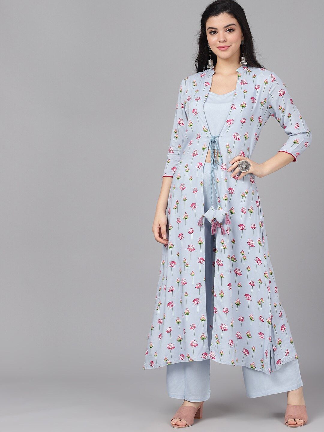 Women's Printed Top with Palazzos