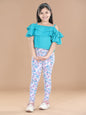 Girl's  Cotton Floral Printed Jegging - S