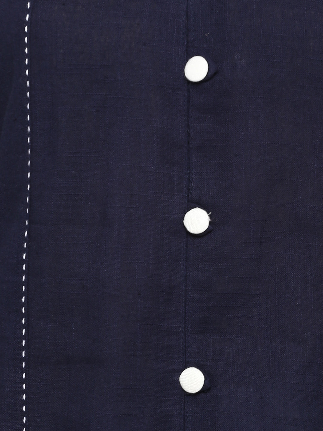 Women's Blue Color Cotton Straight Kurta  (1Pc)