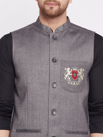 Men's Nehru Jacket with welt pocket
