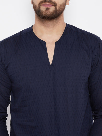 Men's Solid Cotton Short Kurta