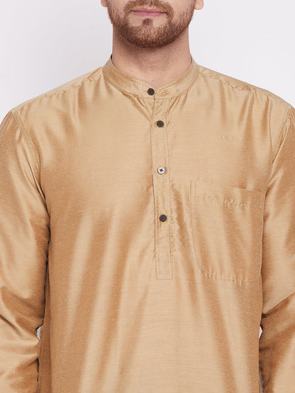 Men's Long Kurta with Band Colla