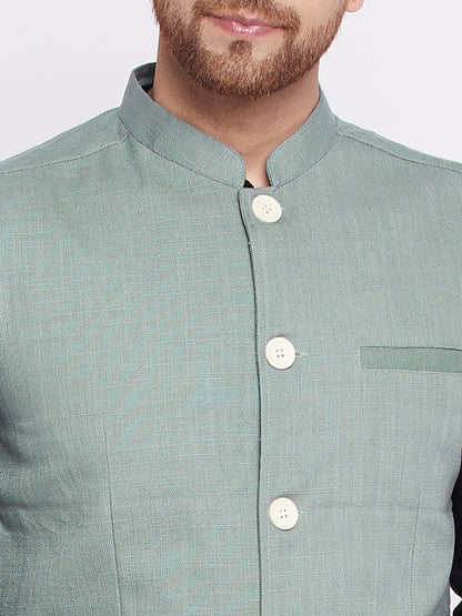 Men's Nehru Jacket with welt pocket