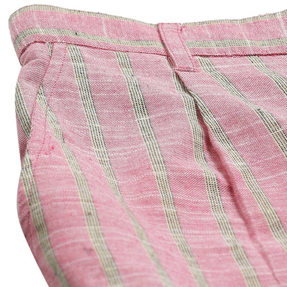 Women Pink Cotton Cullote Trouser by Myshka (
