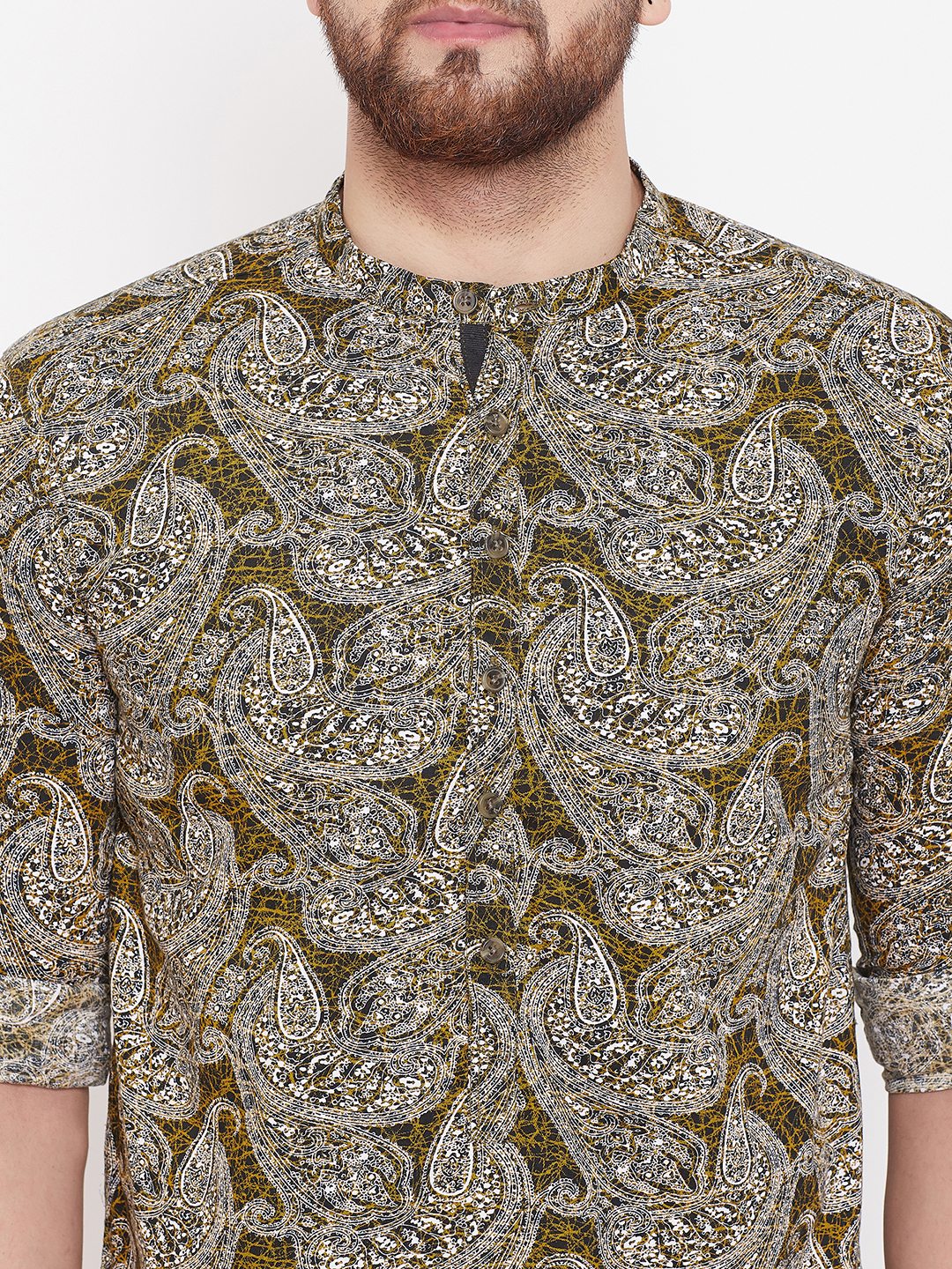 Men's Multi Hued Printed Shirt Kurta