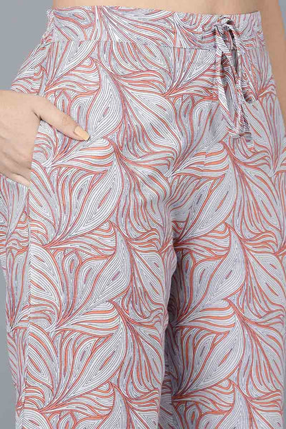 Women's Cotton Floral Printed Kurta Palazzos With Dupatta