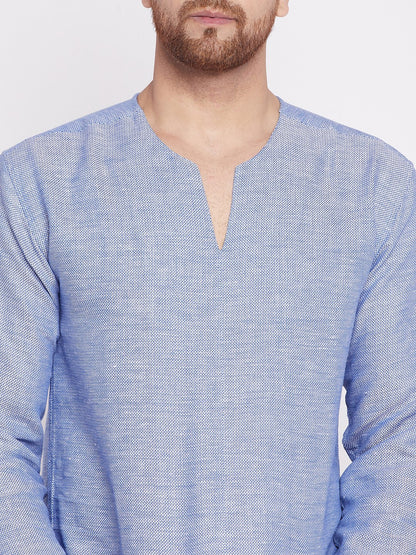 Men's Kurta with Slit Necklin