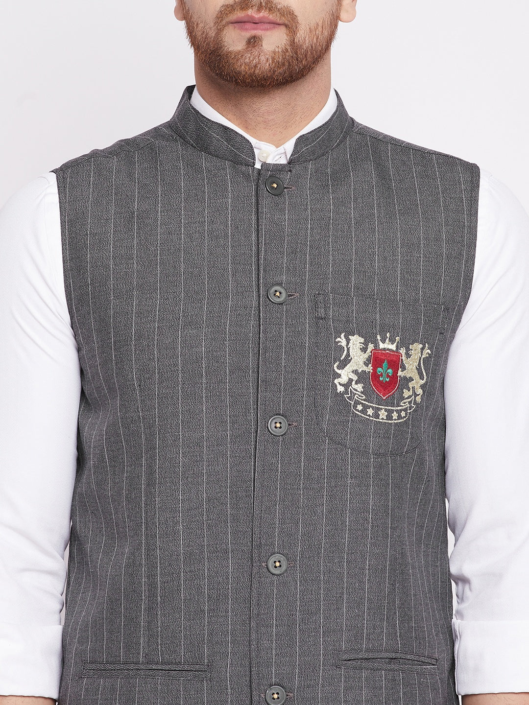 Men's Nehru Jacket With Welt Pocket