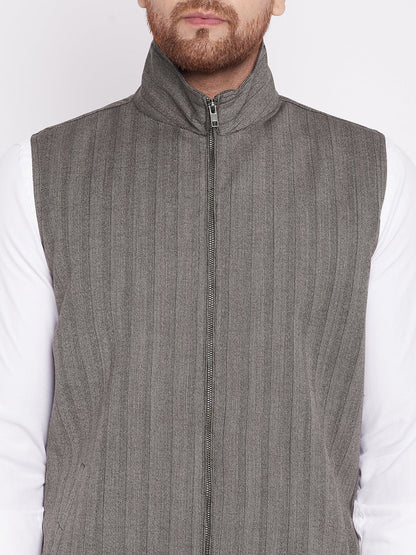 Men's Nehru Jacket With Welt Pocket
