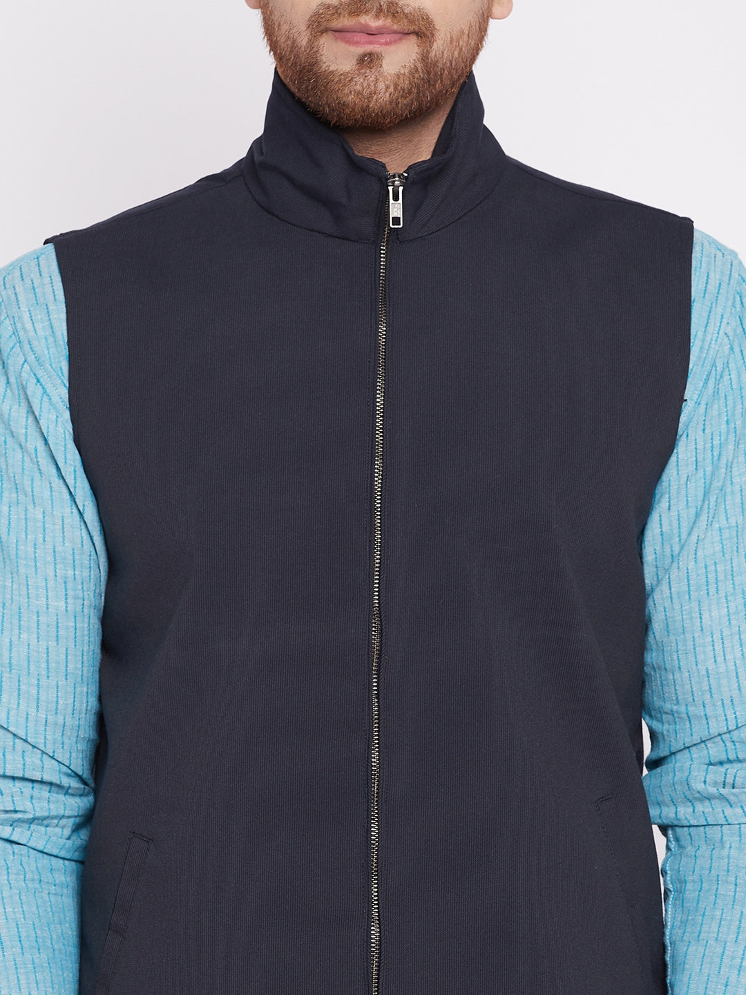 Men's Nehru Jacket With Welt Pocket