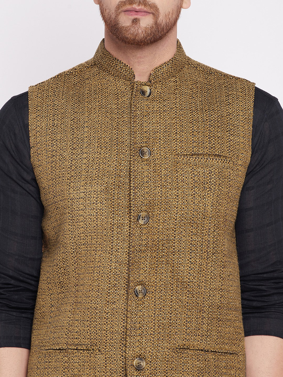 Men's Nehru Jacket with welt pocket