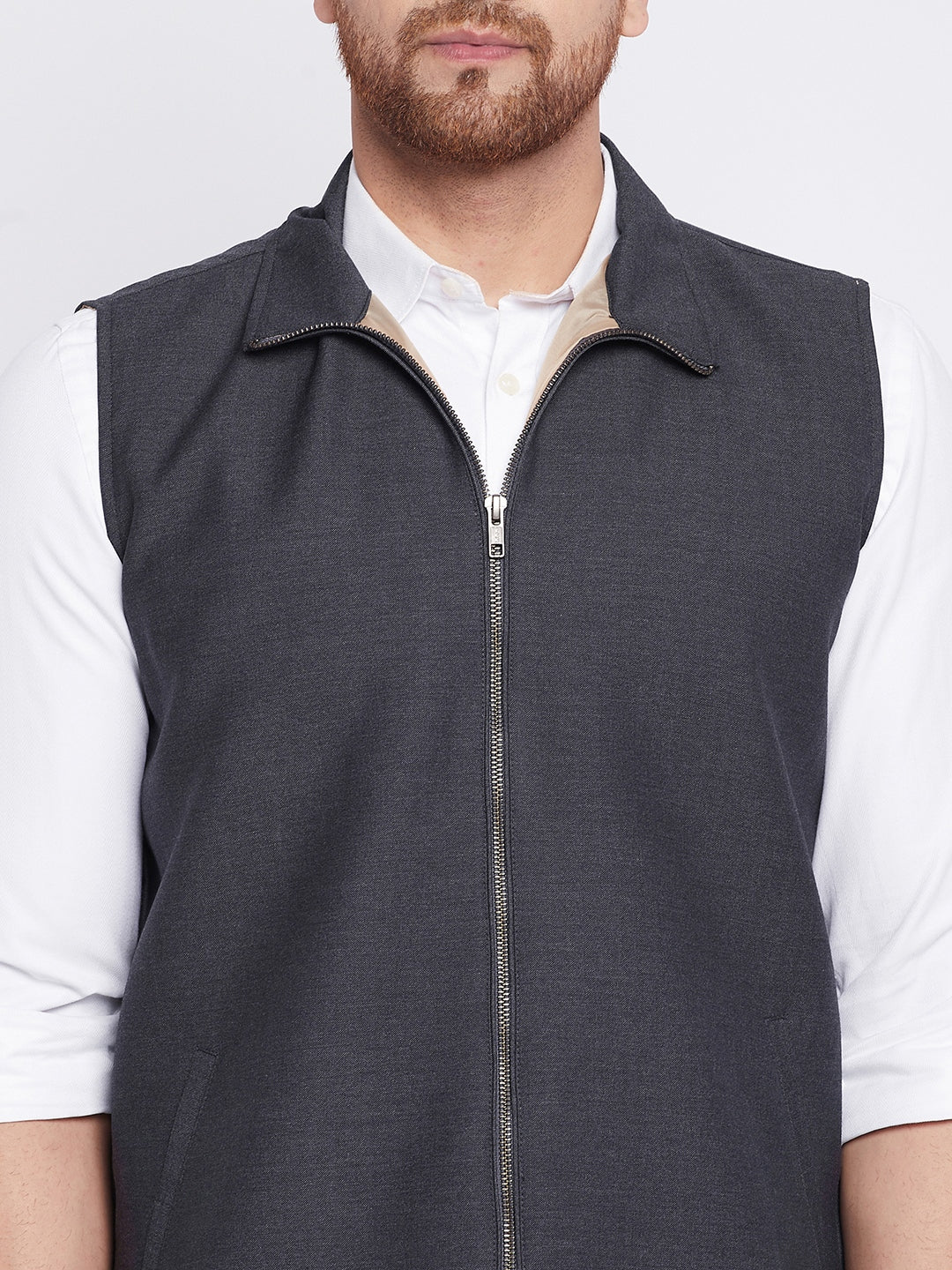 Men's Nehru Jacket With Welt Pocket