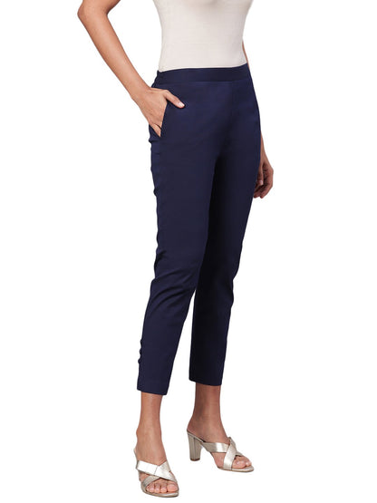 Women's Solid Na Rayon Flex Na Trouser