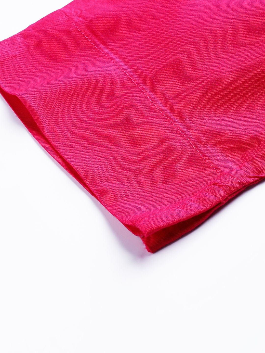 Women's Fuchsia Solid Regular Trousers