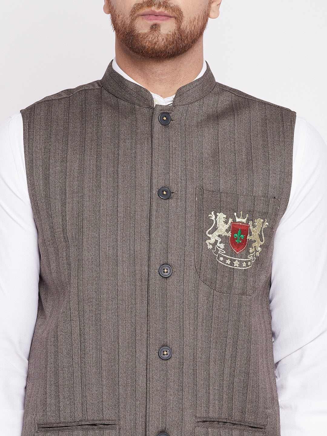 Men's Nehru Jacket With Welt Pocket
