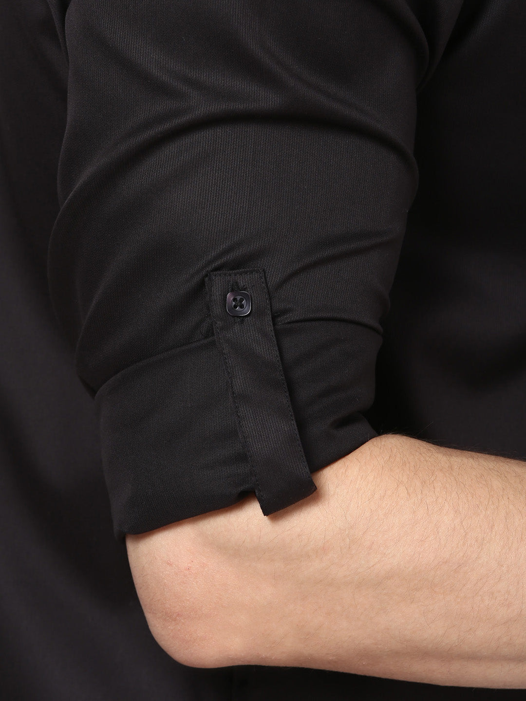 Men's Black Cotton Shirt Kurta