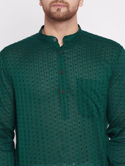 Men's Long Kurta with Band Colla