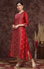 Women's Modal Chanderi Printed Straight Kurta