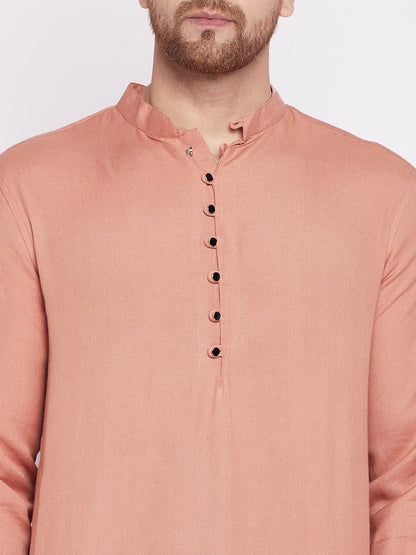 Men's Long Kurta with Band Colla