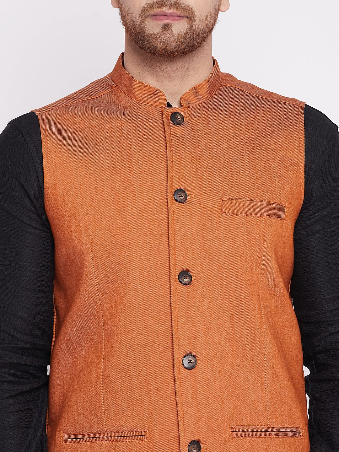 Men's Nehru Jacket with welt pocket