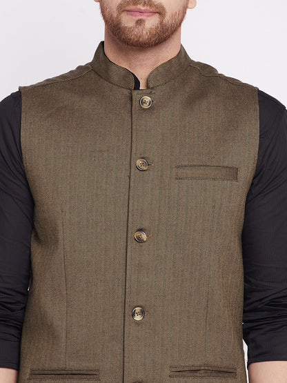 Men's Nehru Jacket with welt pocket