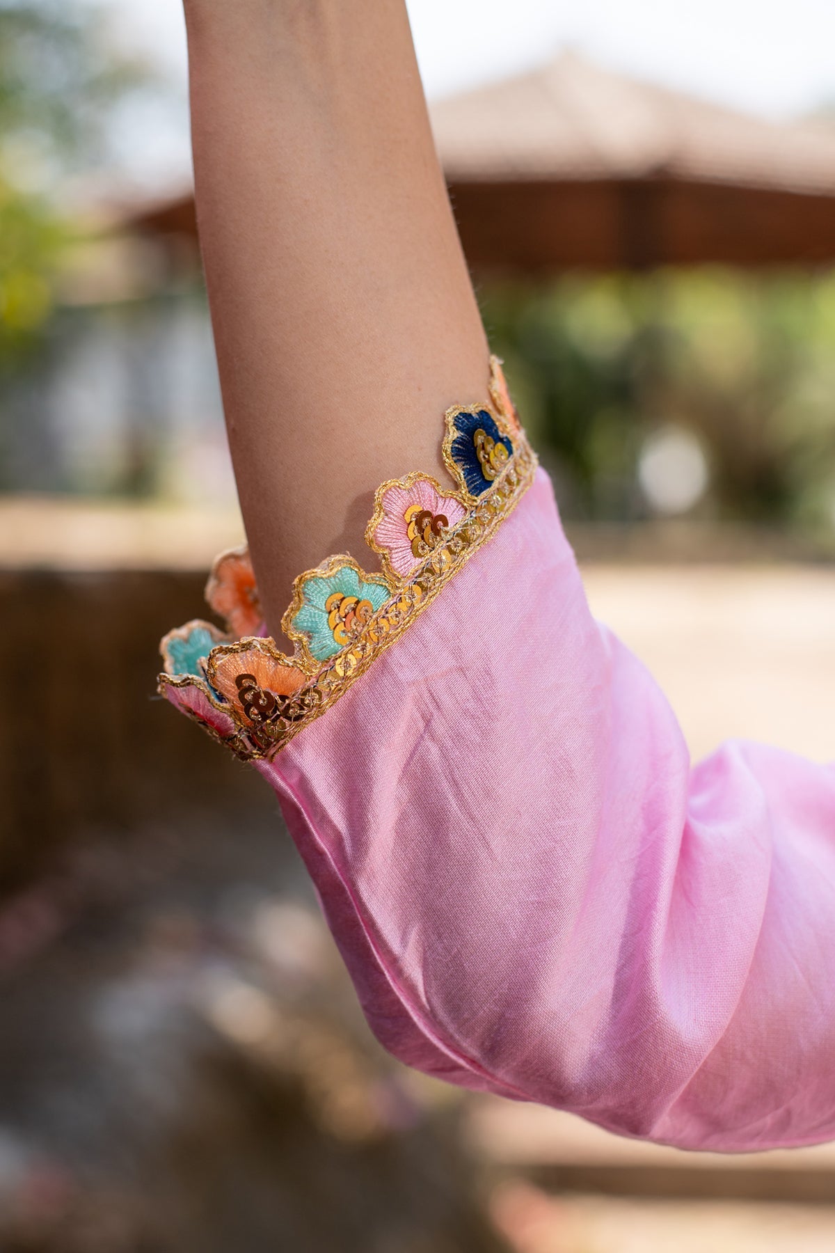 Women's Light pink and Sea green Patialla Set