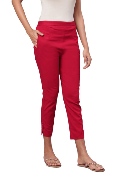 Women's Solid Na Rayon Flex Na Trouser