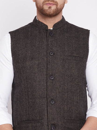 Men's Nehru Jacket With Welt Pocket