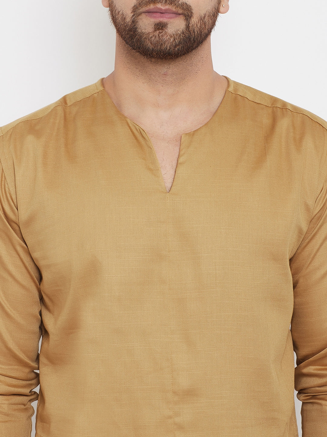 Men's Mustard Summer Casual Shirt Kurta